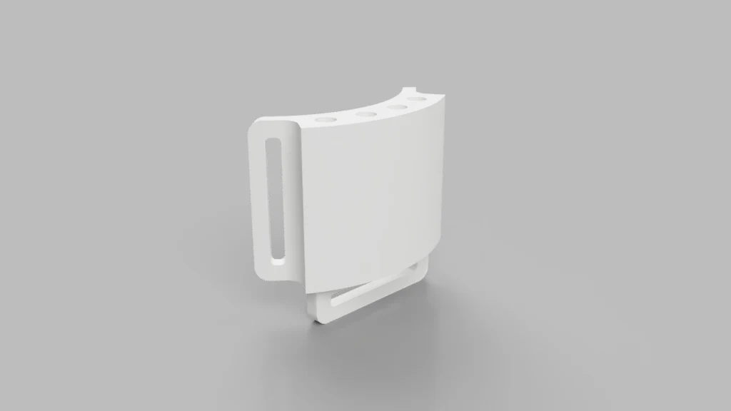 Calf bracket CAD render.